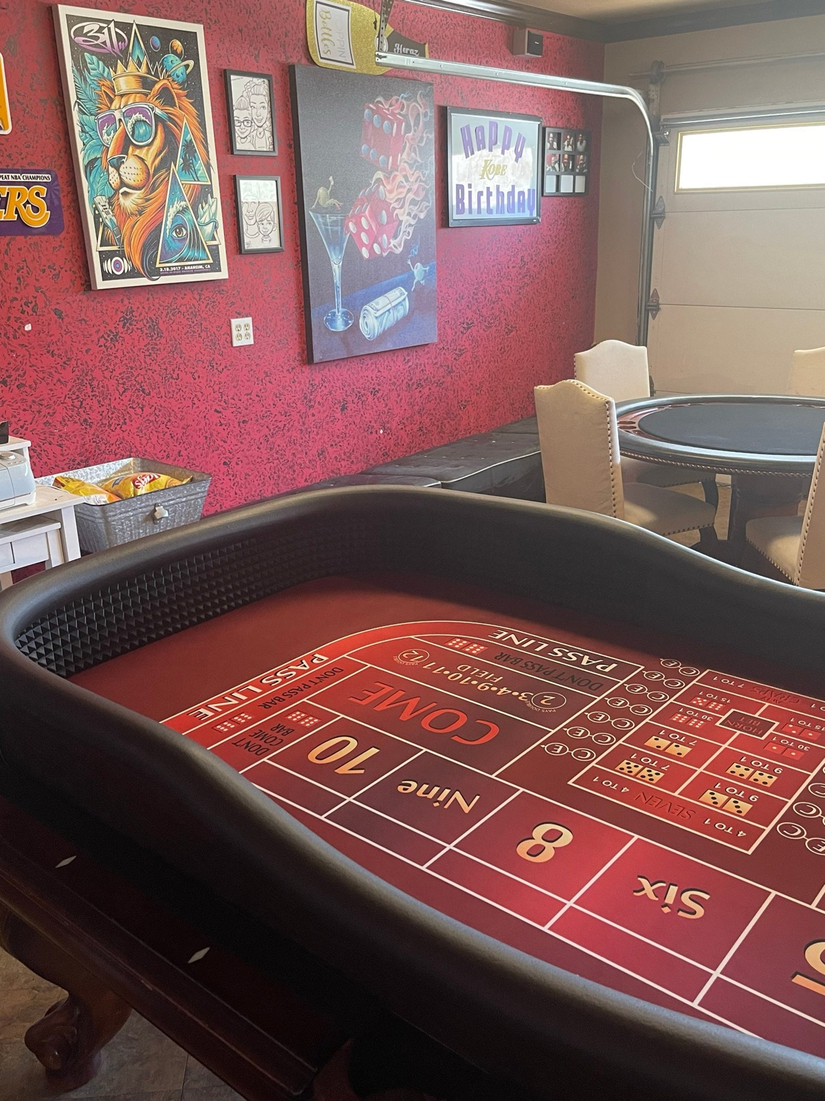 Photo 6 of Red Craps Table Top for 8-Foot Pool Tables