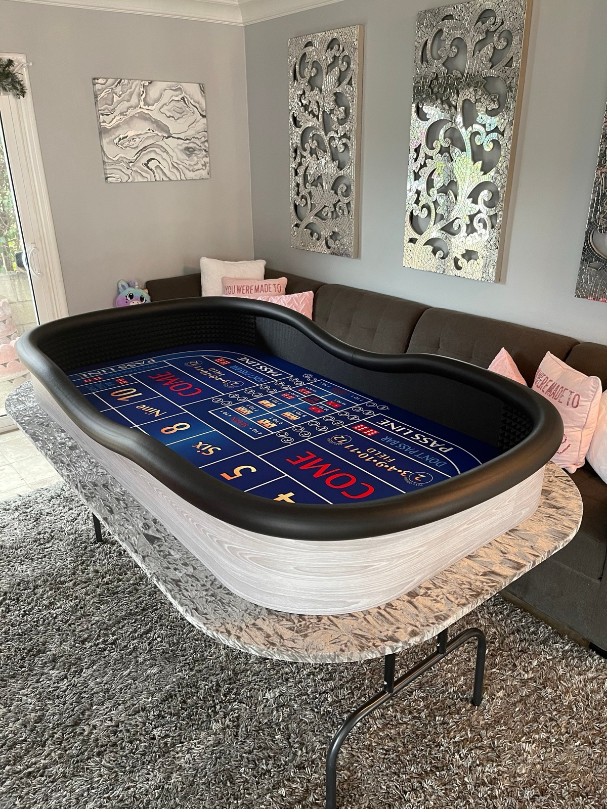 Photo 3 of Blue Craps Table with Marble Exterior