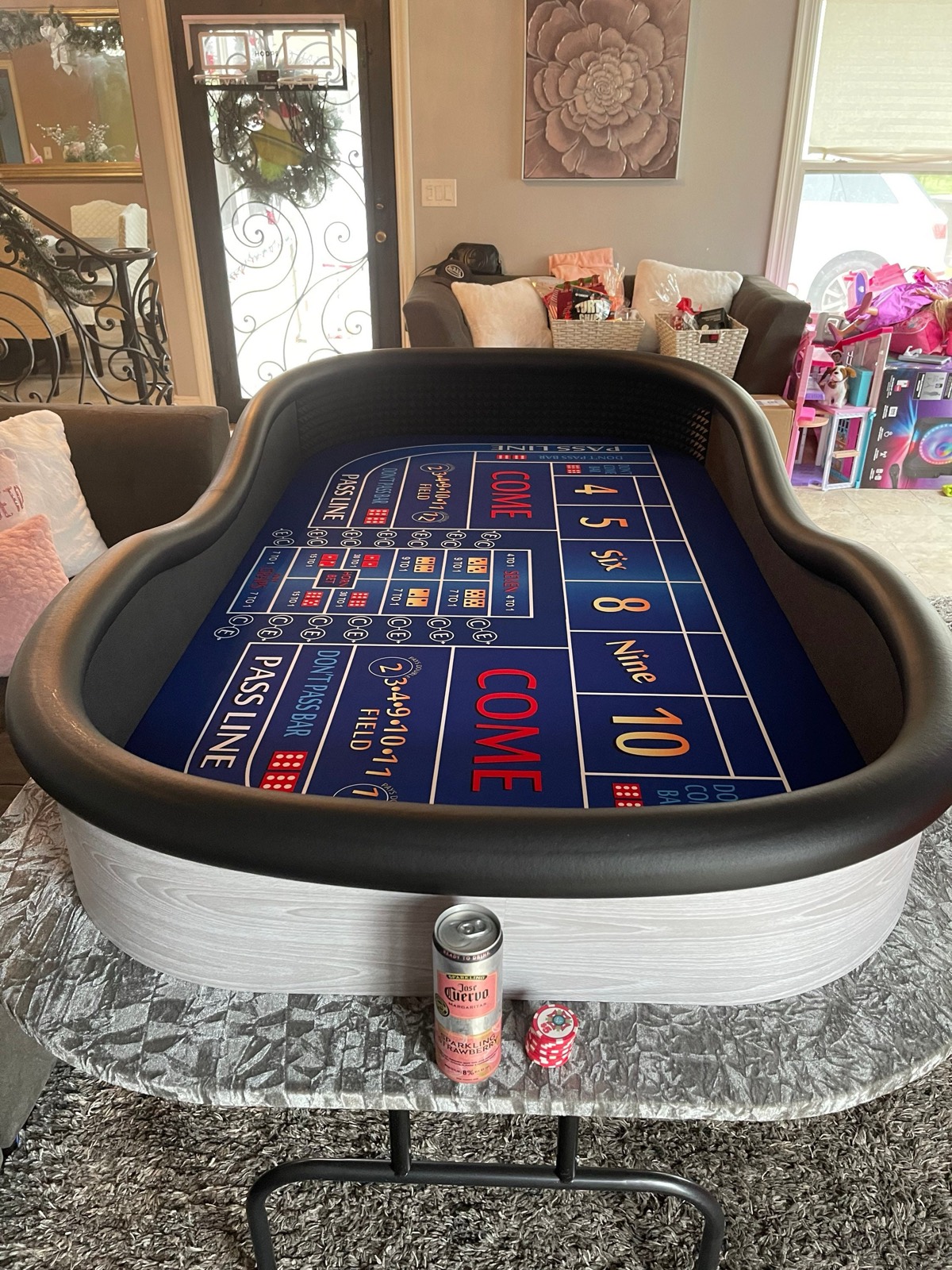 Photo 4 of Blue Craps Table with Marble Exterior