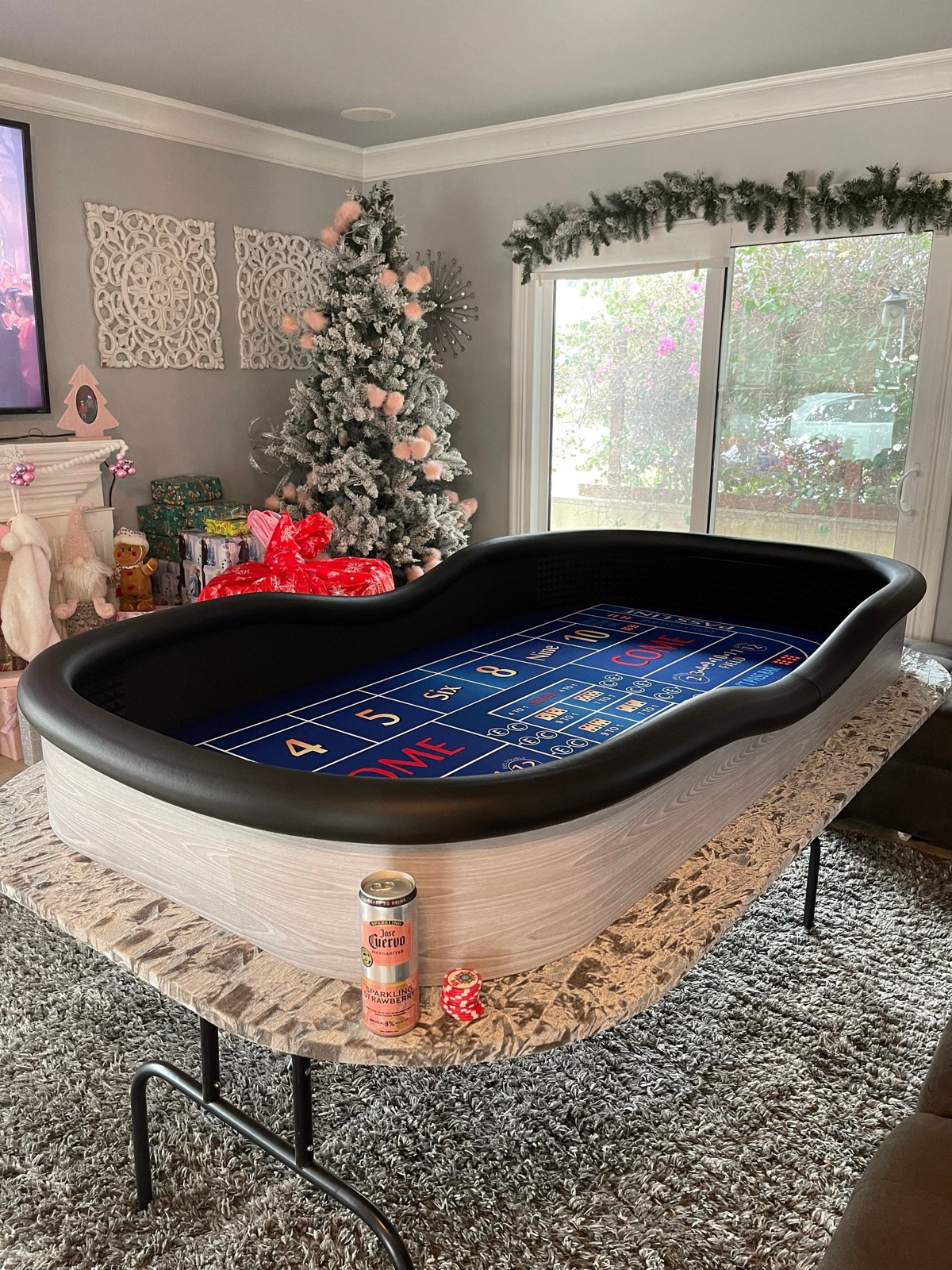 Photo 7 of Blue Craps Table with Marble Exterior