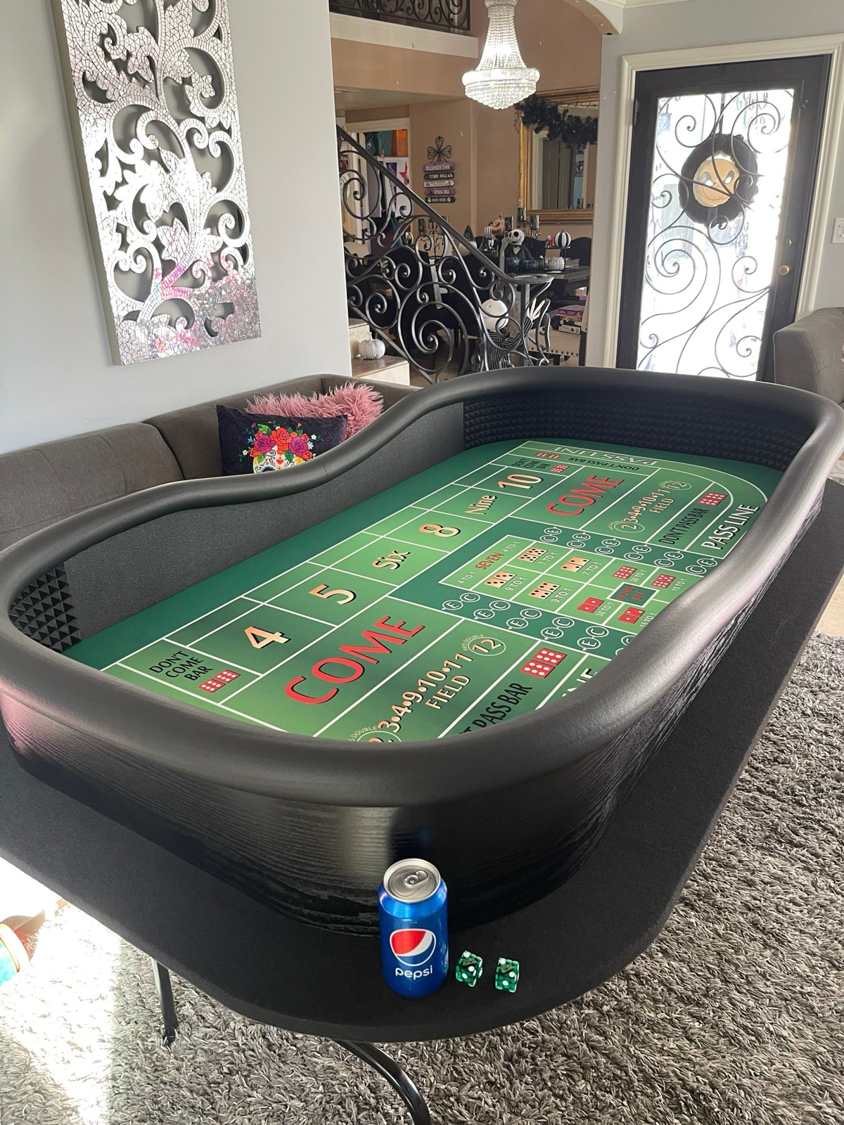Photo 2 of Green Craps Table with Drink Ledge
