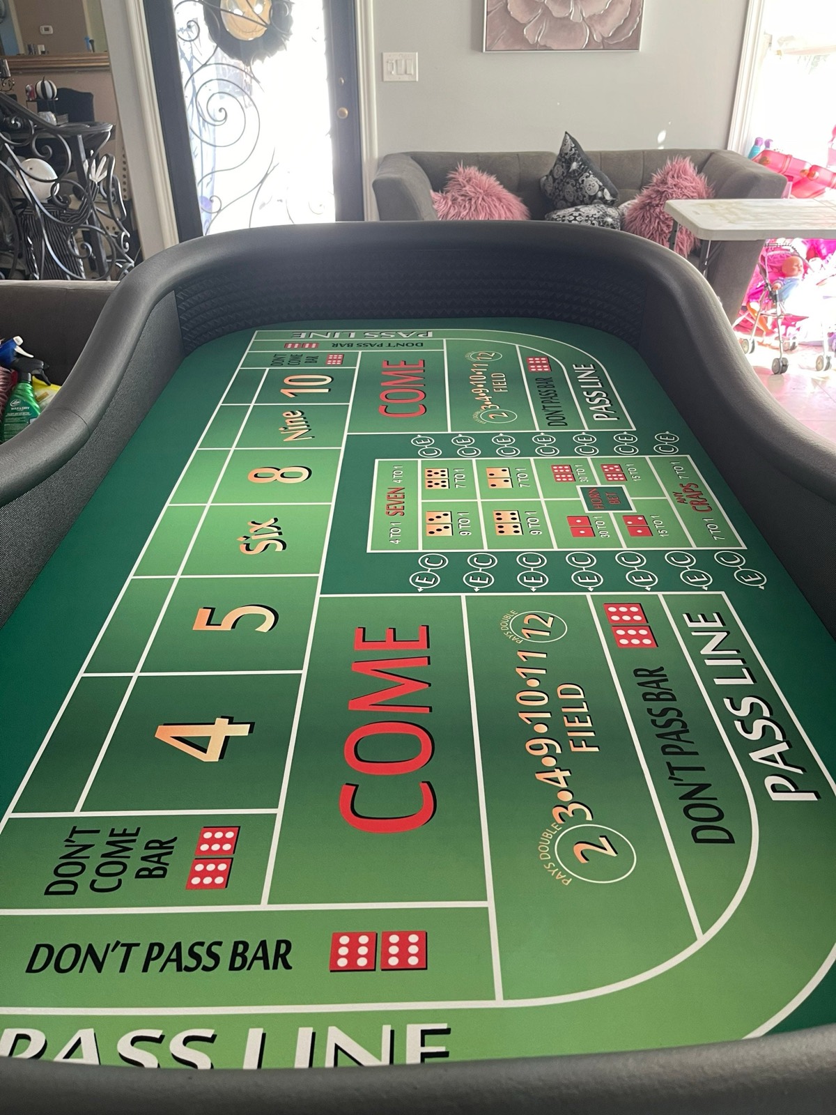 Photo 4 of Green Craps Table with Drink Ledge