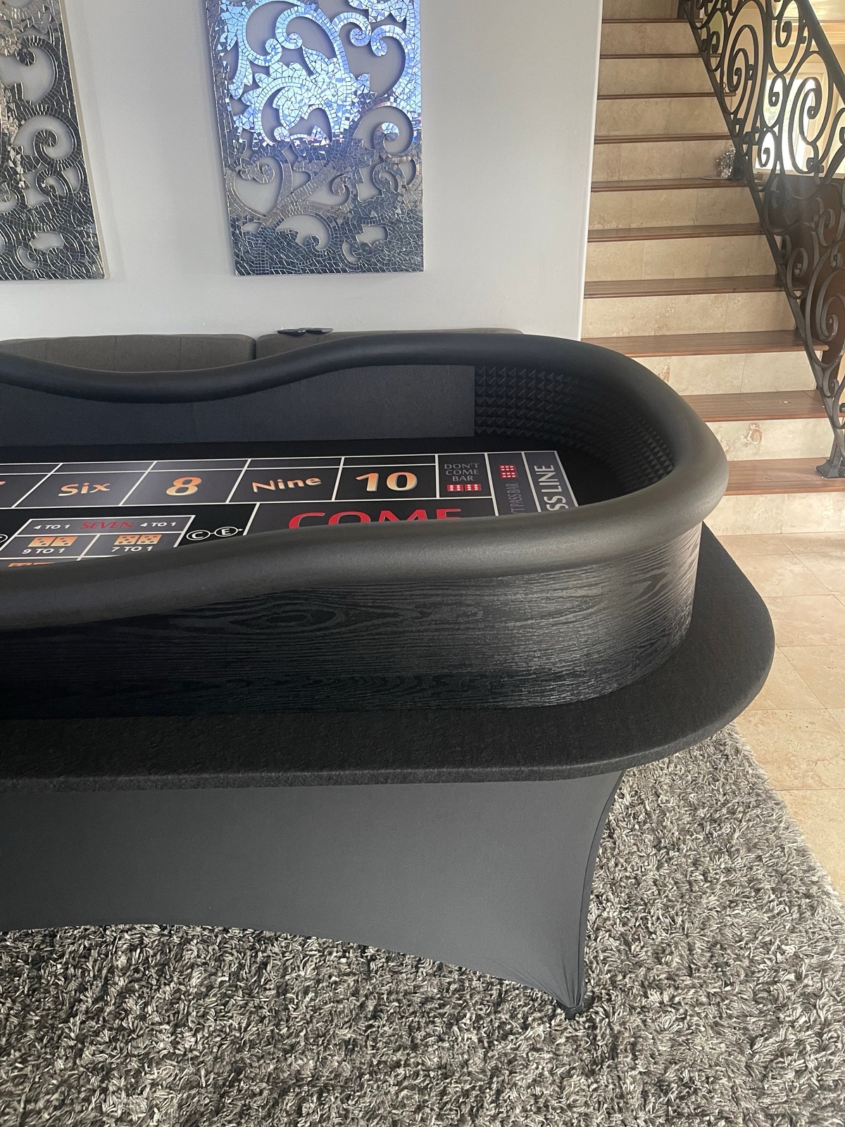 Photo 9 of Red Craps Table with Drink Ledge