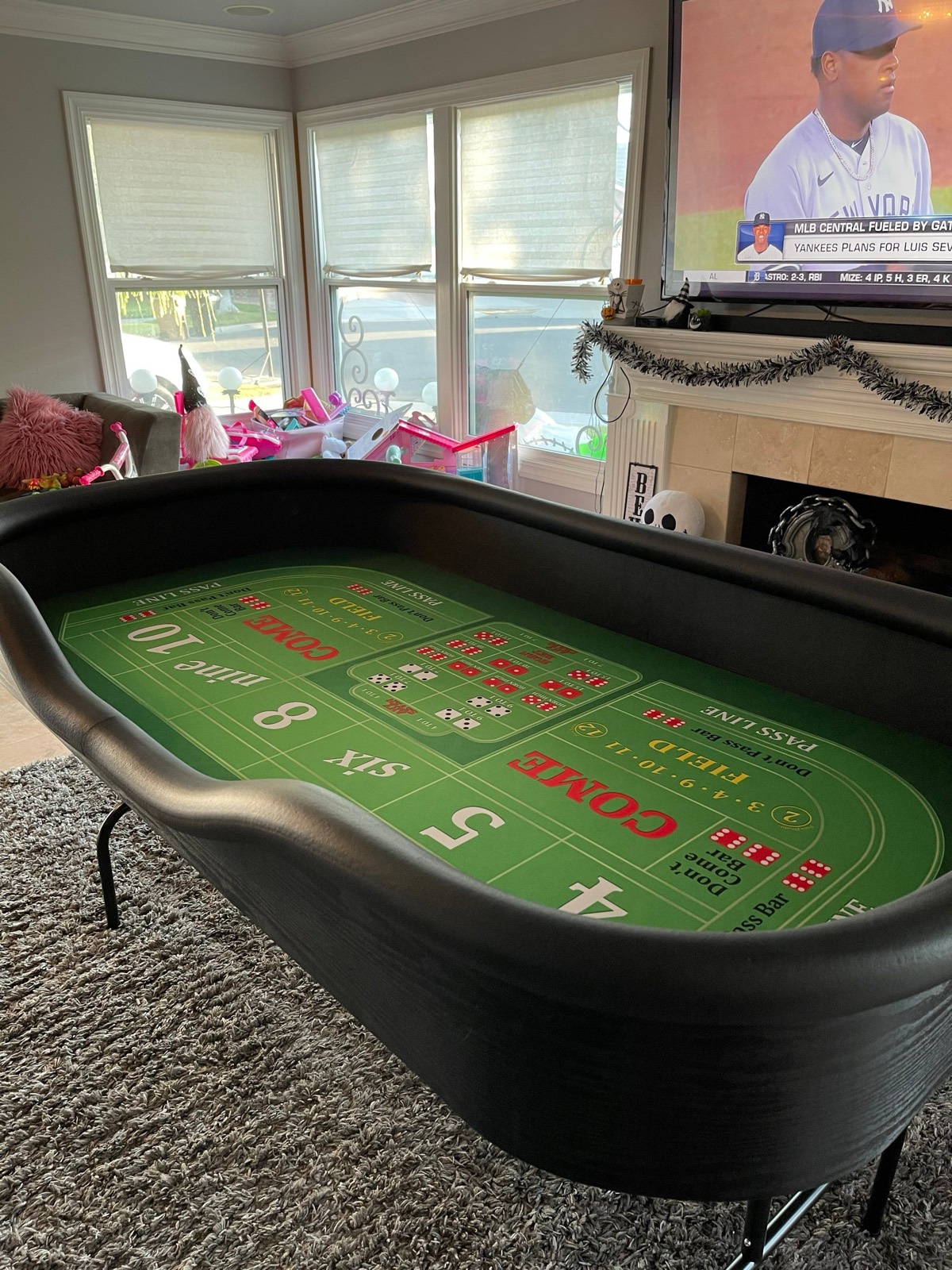 Photo 6 of Compact Green Craps Table with Folding Legs