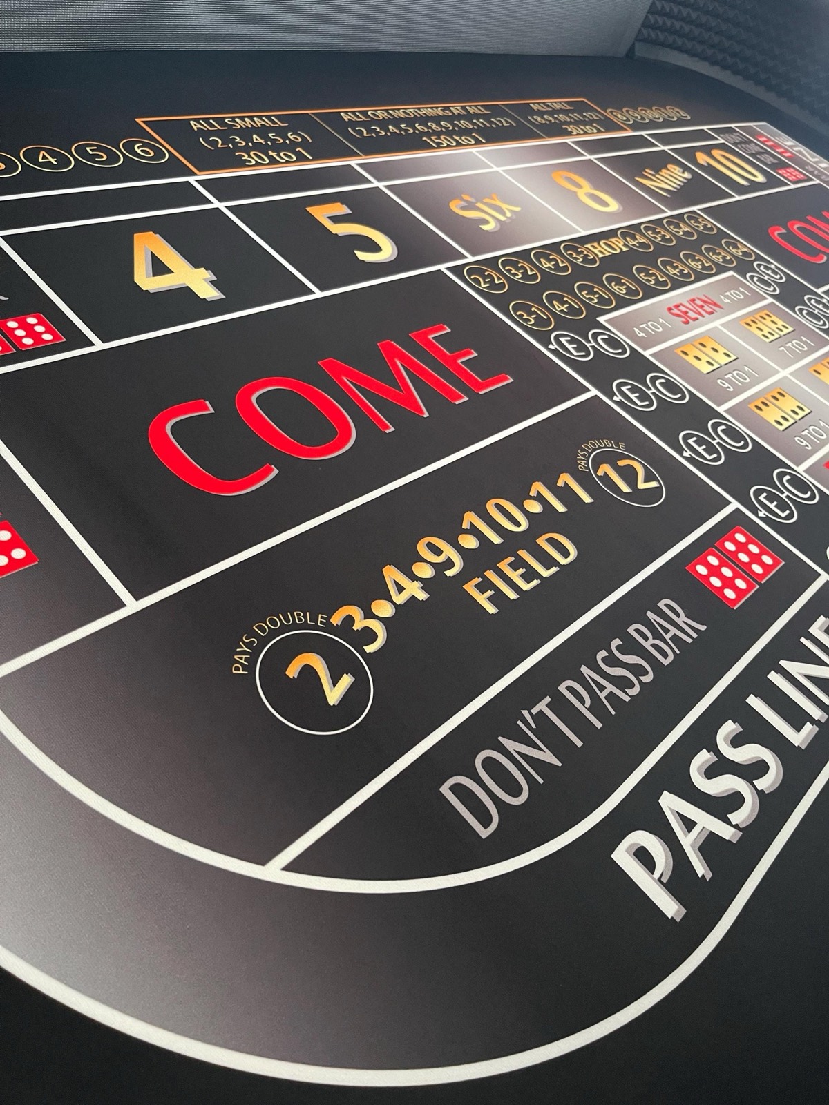 Photo 6 of Wood-Look Craps Table with Blue ATS Layout