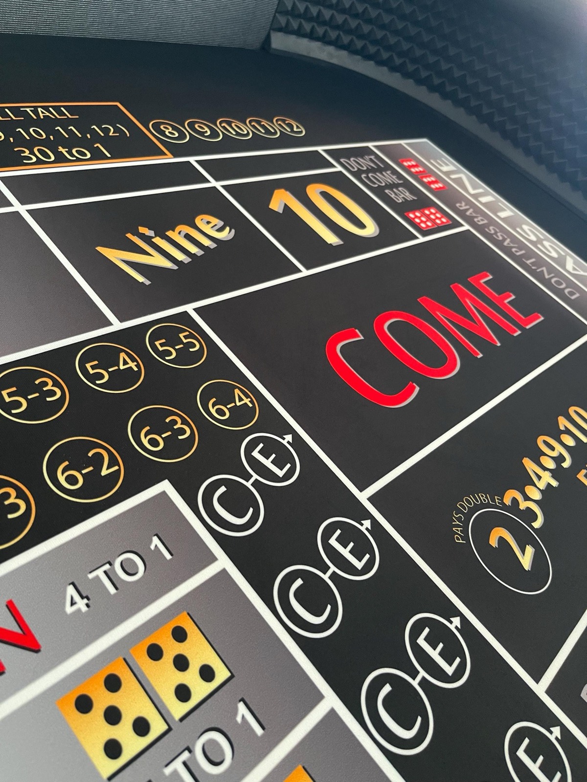 Photo 7 of Wood-Look Craps Table with Blue ATS Layout