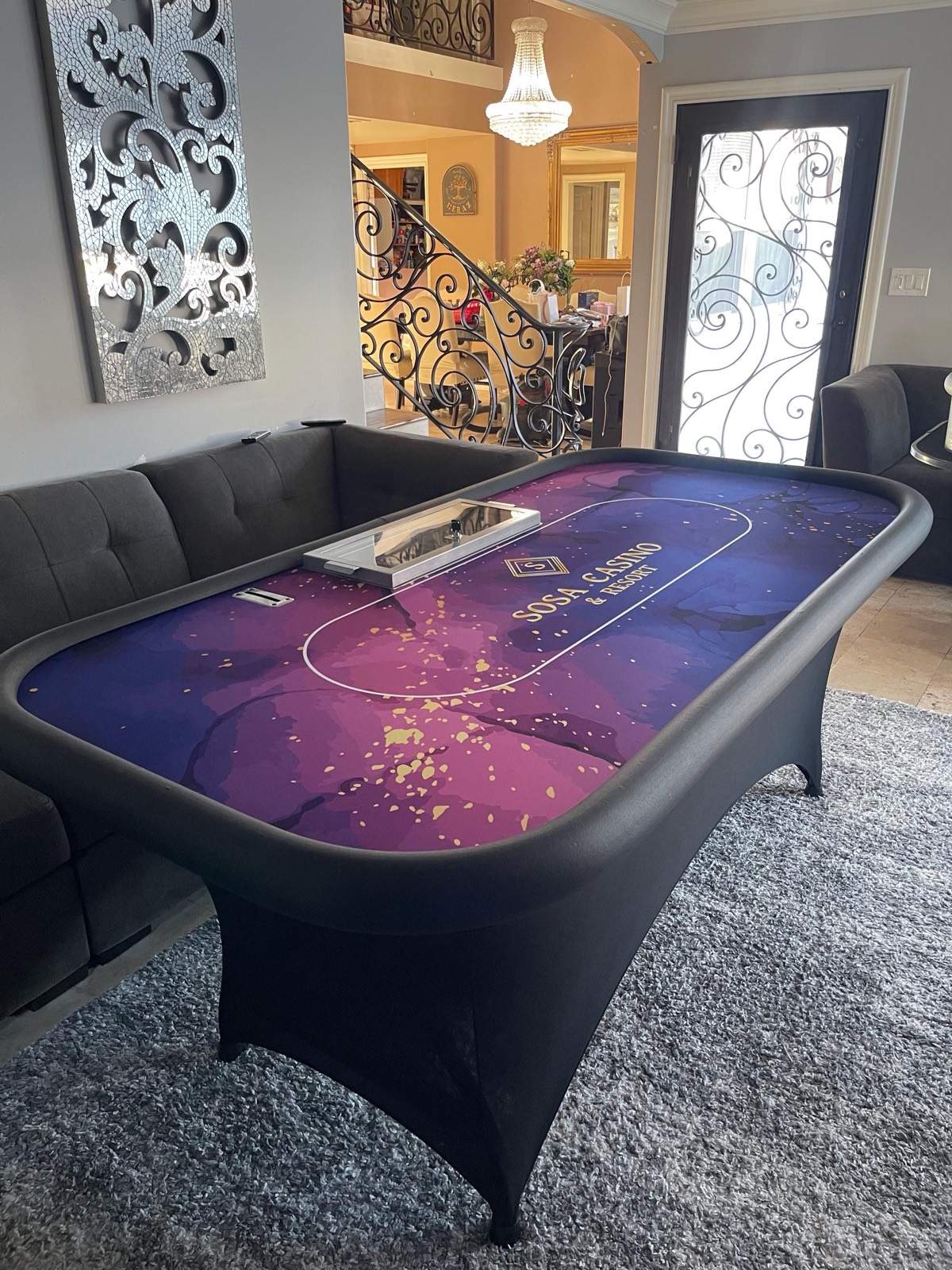 Photo 2 of Custom Poker Table with Locking Chip Tray
