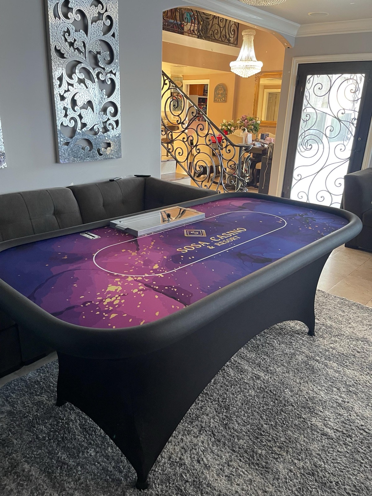 Photo 8 of Custom Poker Table with Locking Chip Tray