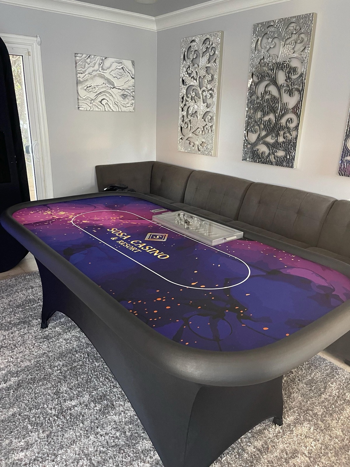 Photo 10 of Custom Poker Table with Locking Chip Tray