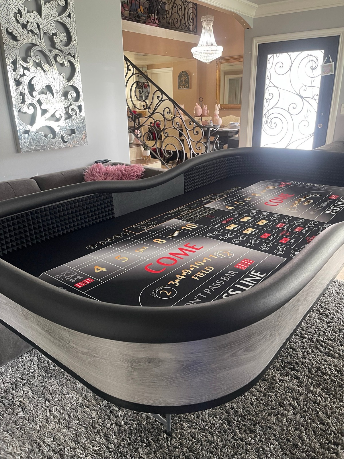 Photo 2 of Gray 88-Inch Craps Table with ATS Layout