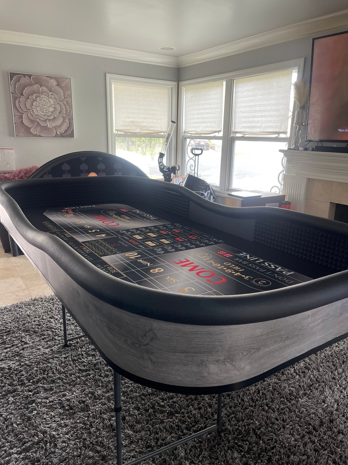 Photo 3 of Gray 88-Inch Craps Table with ATS Layout