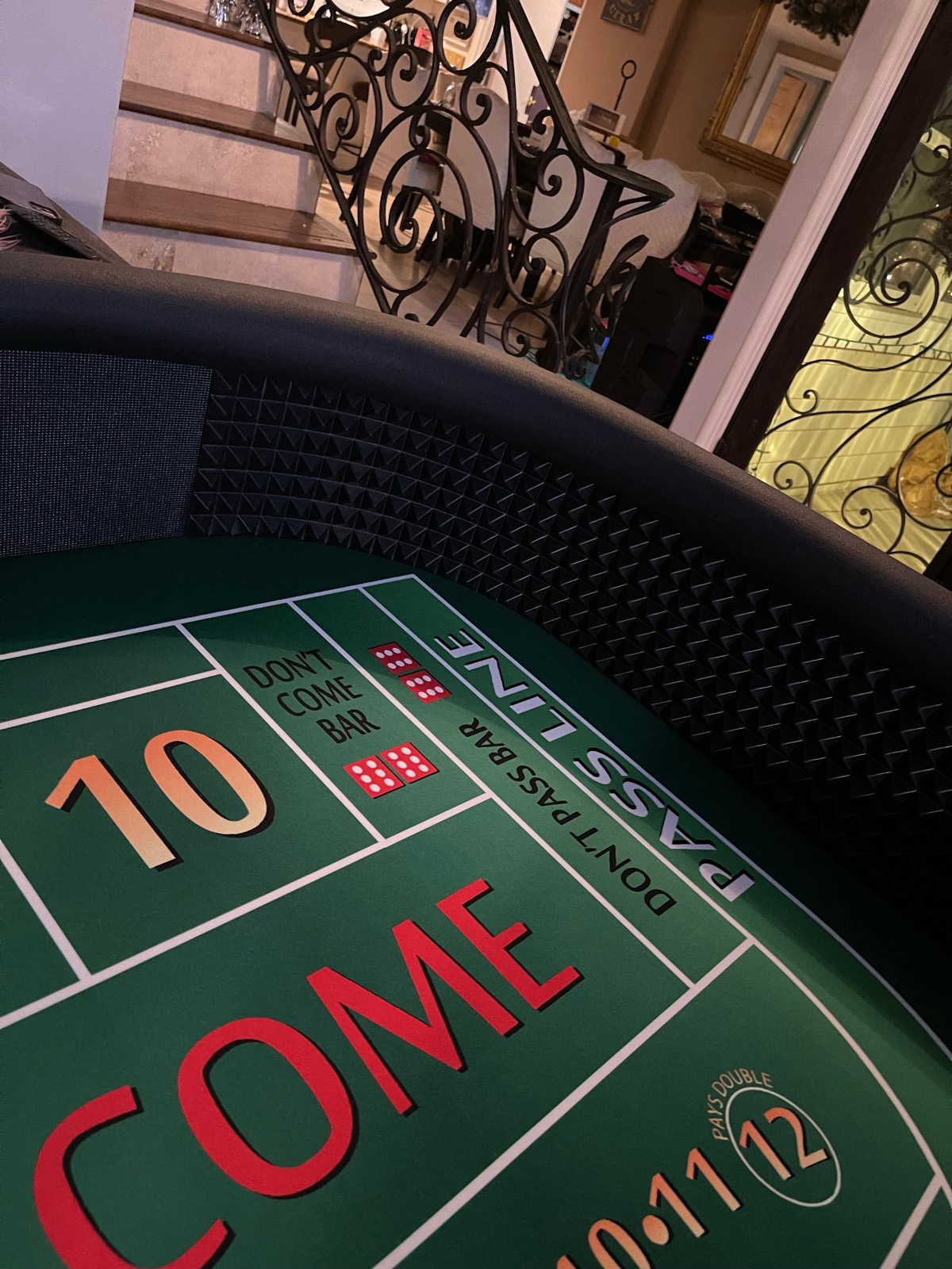 Photo 5 of Light Brown Craps Table with Green Felt