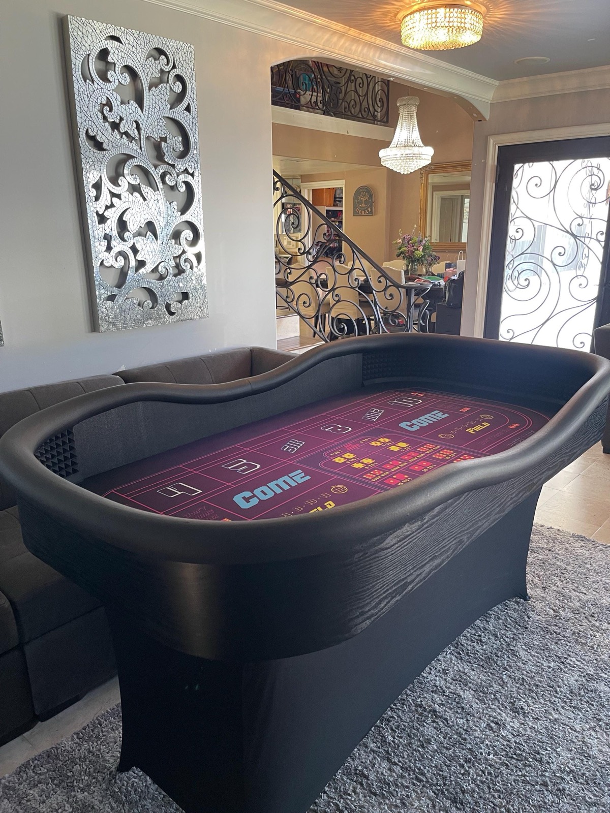 Photo 2 of Purple Craps Table with Diamond Walls