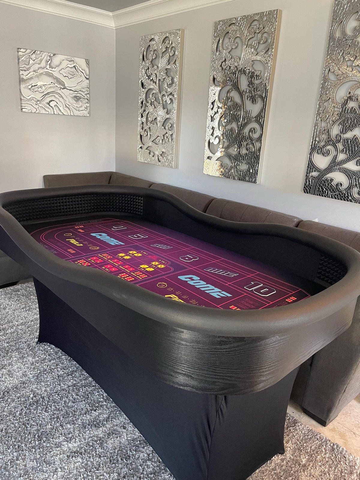 Photo 6 of Purple Craps Table with Diamond Walls