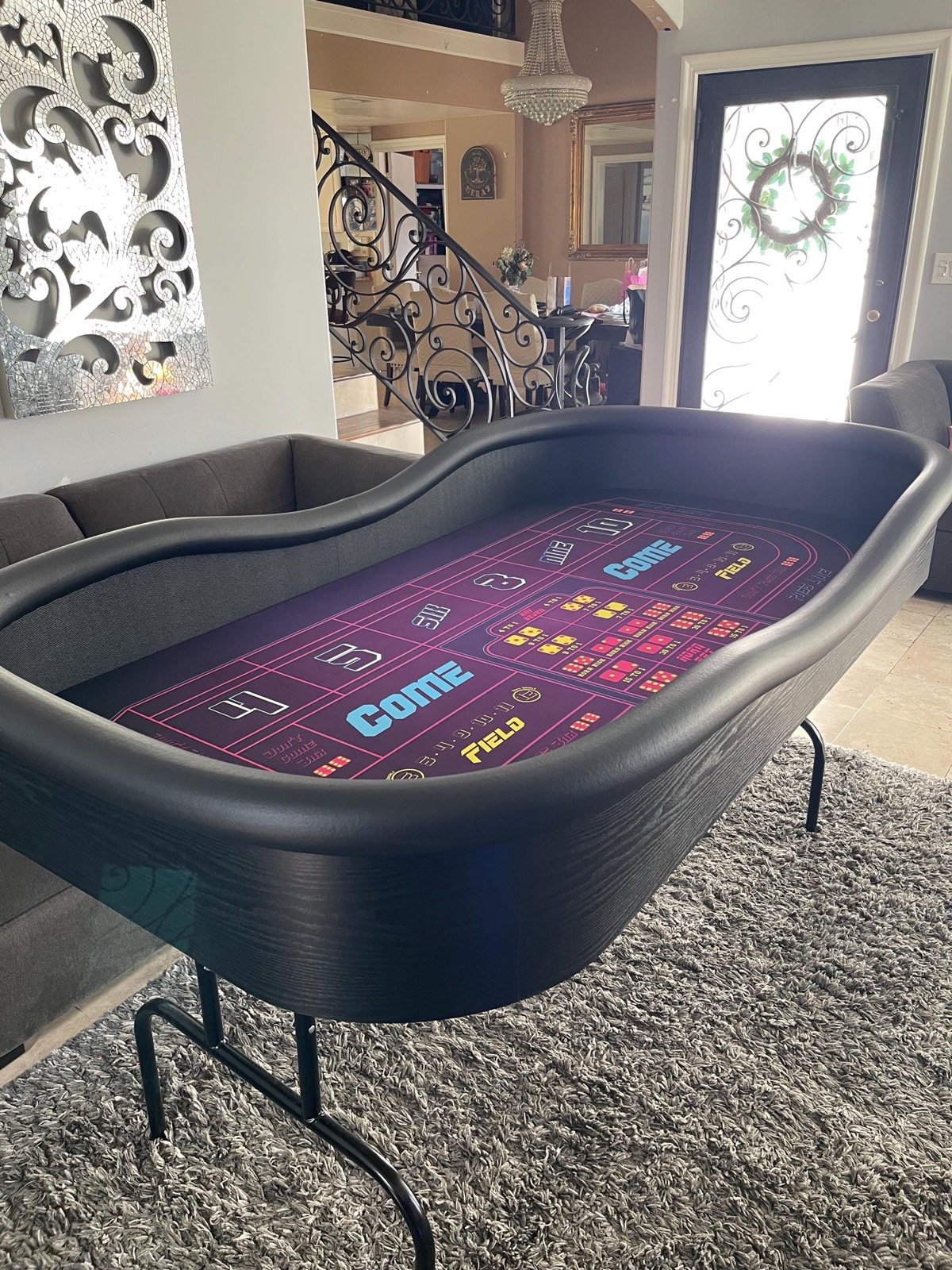 Photo 2 of Purple Craps Table with Folding Legs