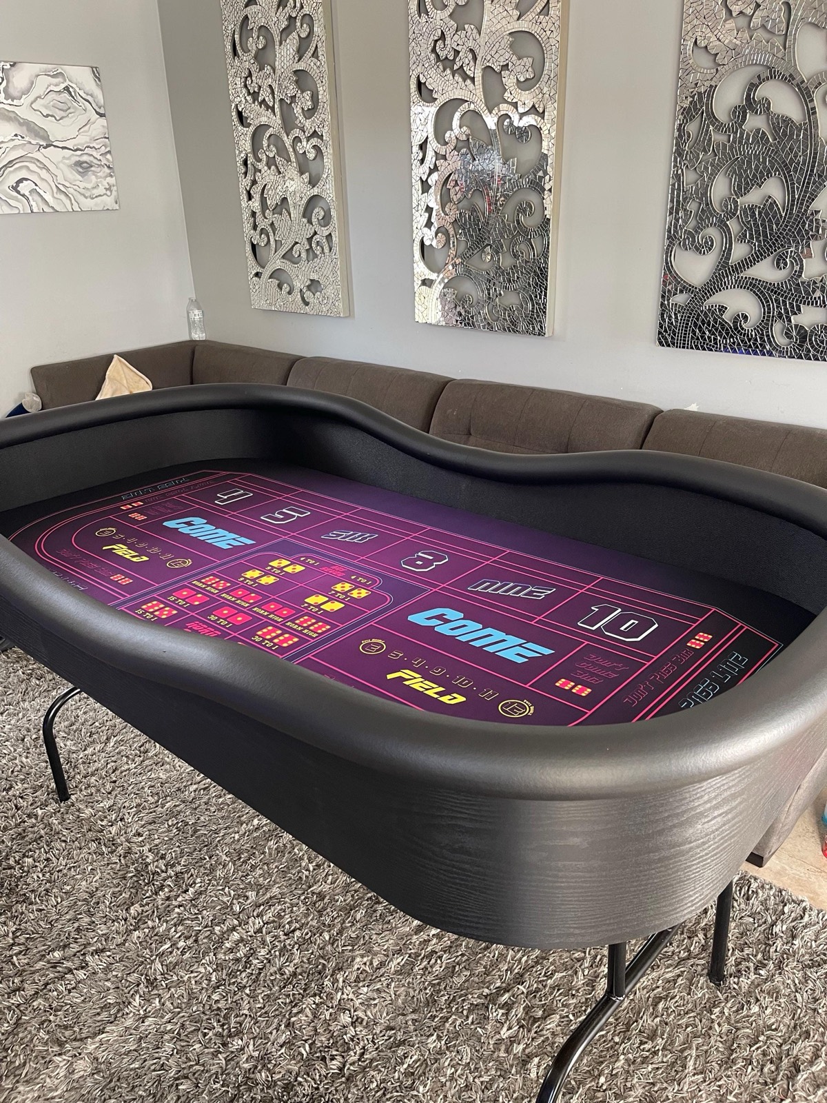 Photo 3 of Purple Craps Table with Folding Legs