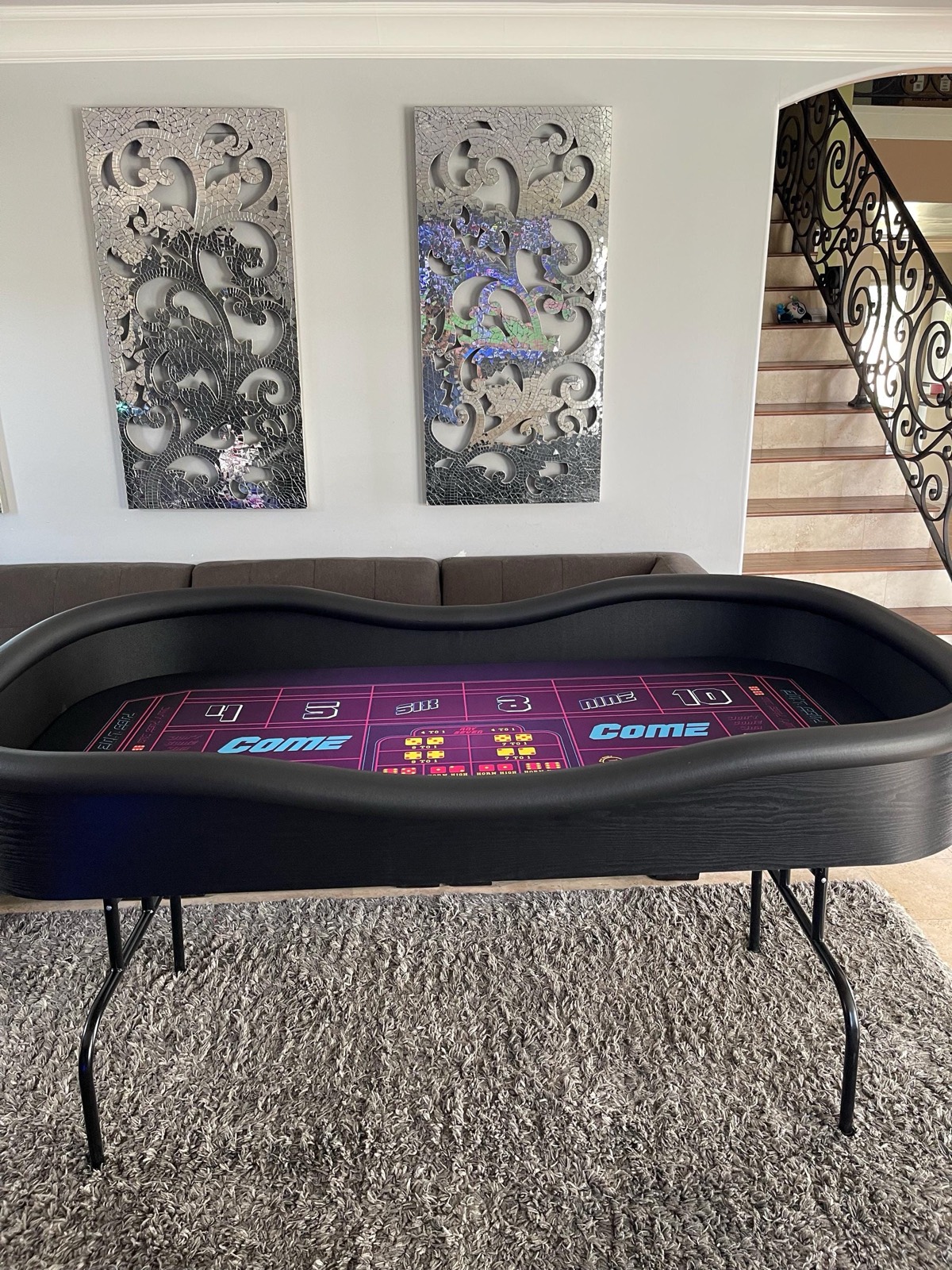 Photo 6 of Purple Craps Table with Folding Legs