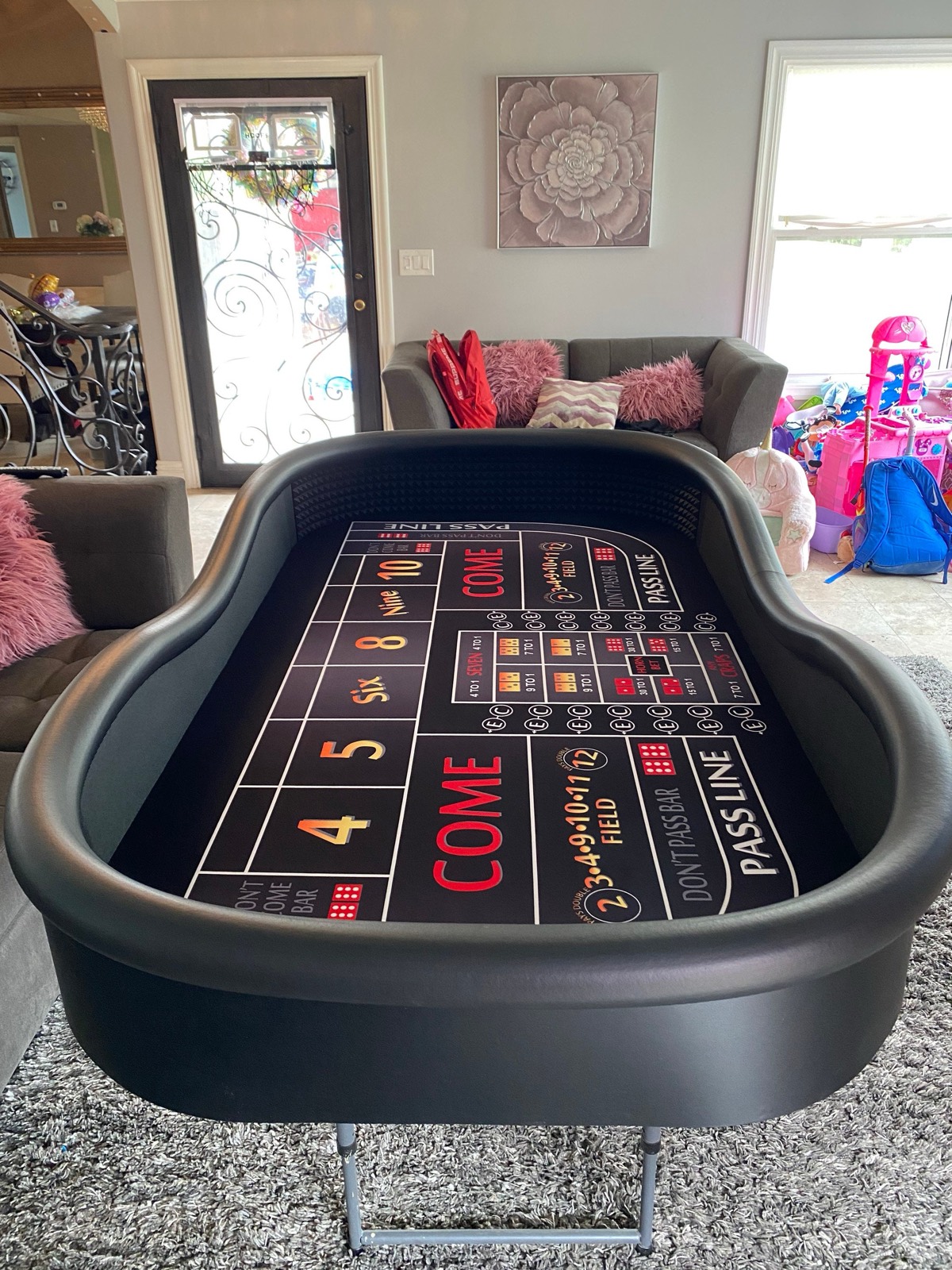 Photo 6 of Sharp Craps Table with Red Felt